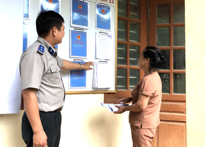 Niêm yết công khai các thủ tục về thi hành án