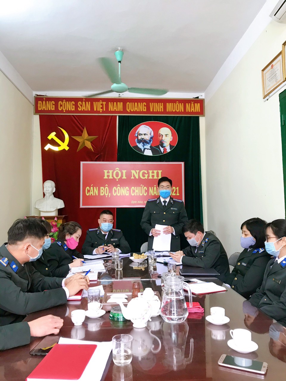 Chi cục Thi hành án dân sự huyện Định Hóa tổ chức hội nghị cán bộ, công chức năm 2021