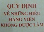Quy định mới về 19 điều Đảng viên không được làm