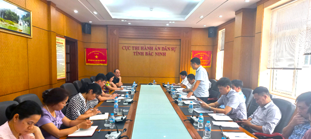 Đoàn Kiểm tra của Đảng uỷ Khối các Cơ quan và Doanh nghiệp tỉnh Bắc Ninh làm việc với Chi bộ Cục Thi hành án dân sự tỉnh Bắc Ninh