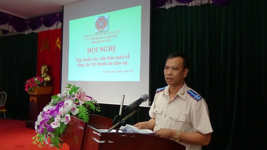 Tập huấn về công tác thi hành án dân sự năm 2017