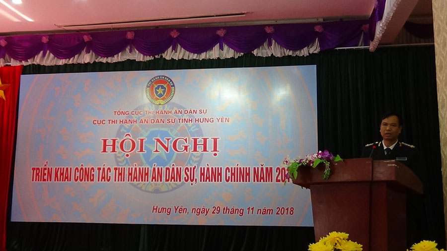 Hội nghị triển khai công tác thi hành án dân sự, hành chính năm 2019 của Cục THADS tỉnh Hưng Yên