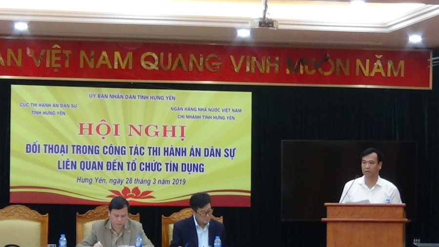 Hội nghị đối thoại trong công tác thi hành án dân sự liên quan đến tổ chức tín dụng