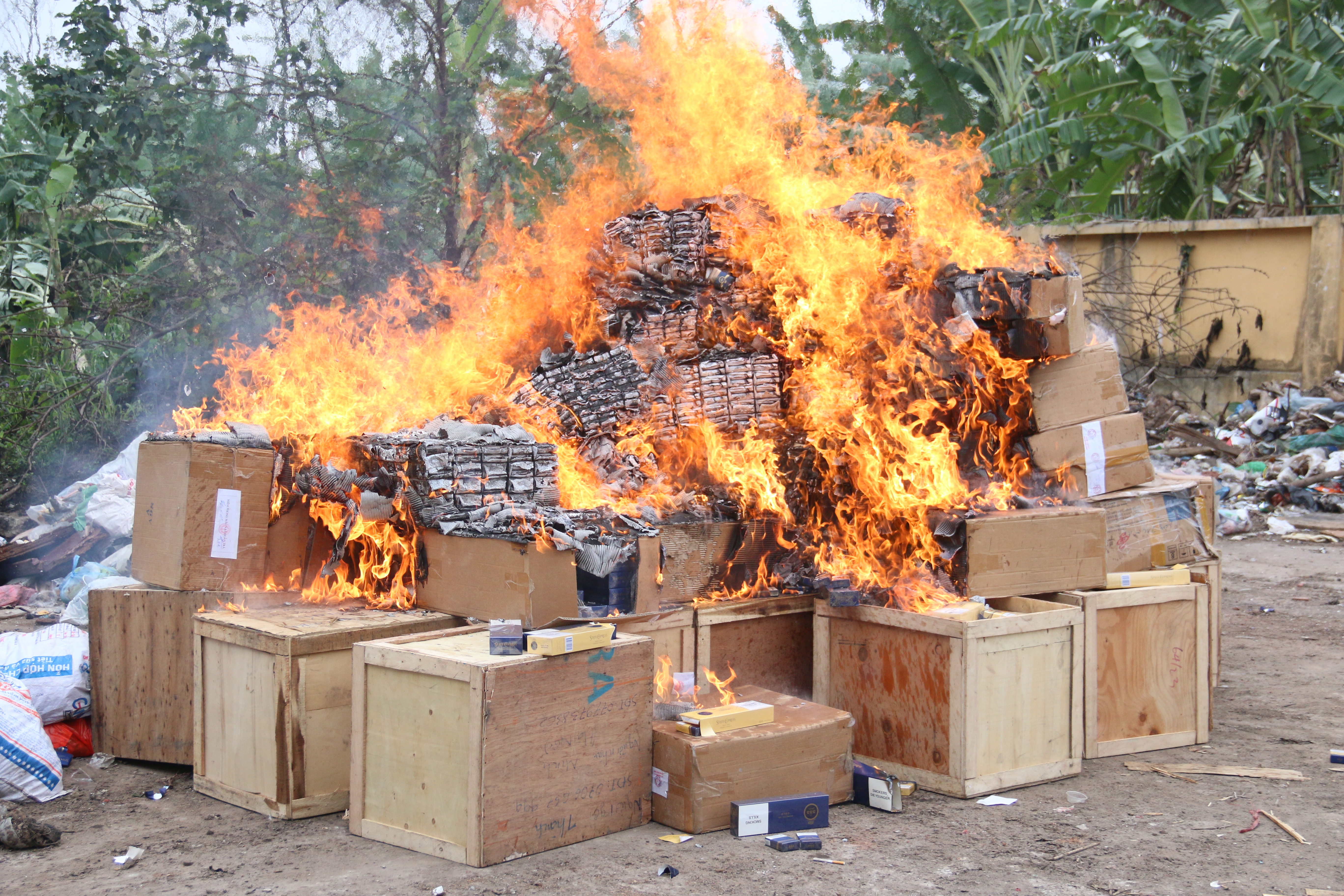 Cục Thi hành án dân sự tỉnh Hưng Yên thực hiện xử lý vật chứng thi hành án với số lượng lớn