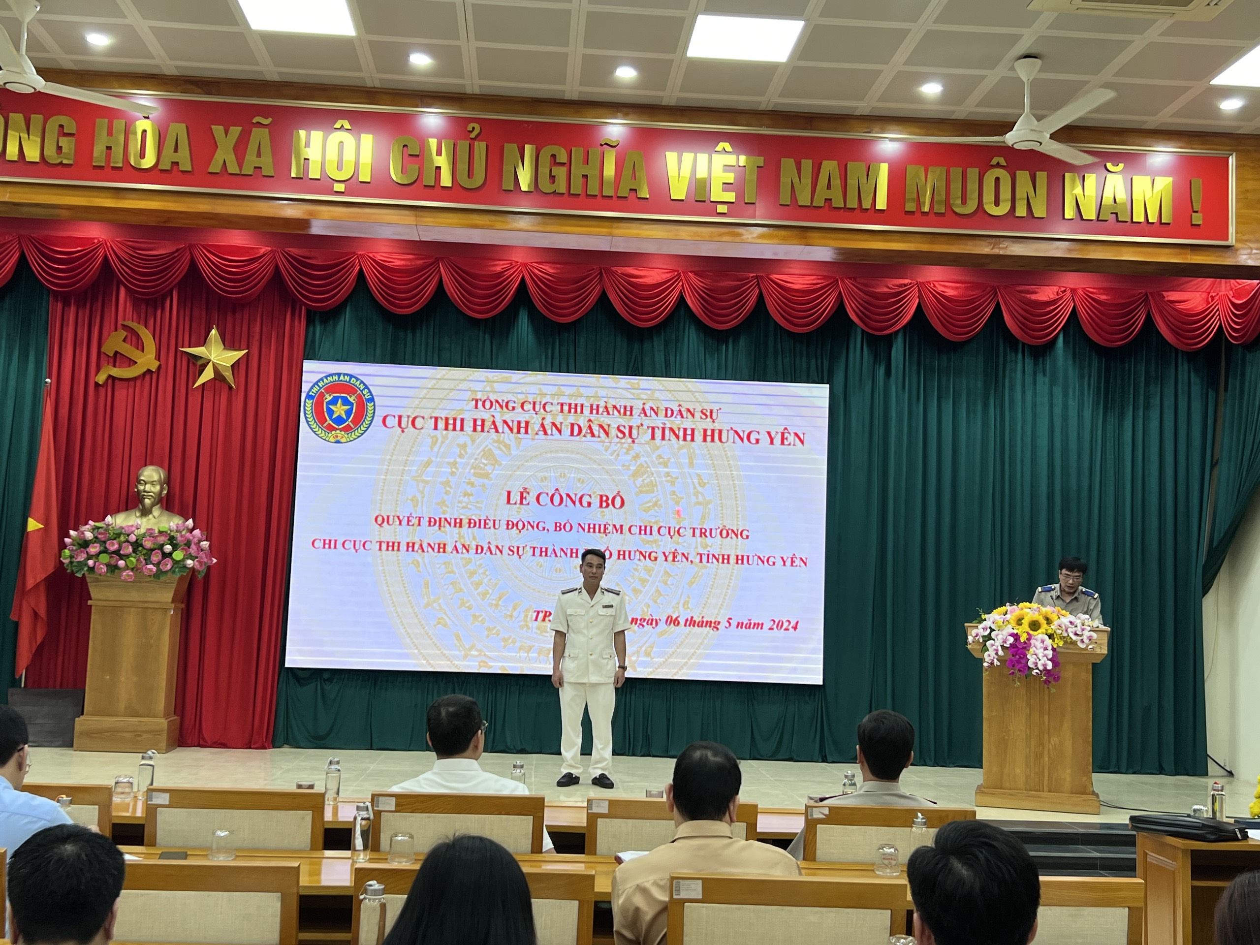 Cục Thi hành án dân sự tỉnh Hưng Yên tổ chức Lễ công bố Quyết định điều động, bổ nhiệm Chi cục trưởng Chi cục Thi hành án dân sự thành phố Hưng Yên