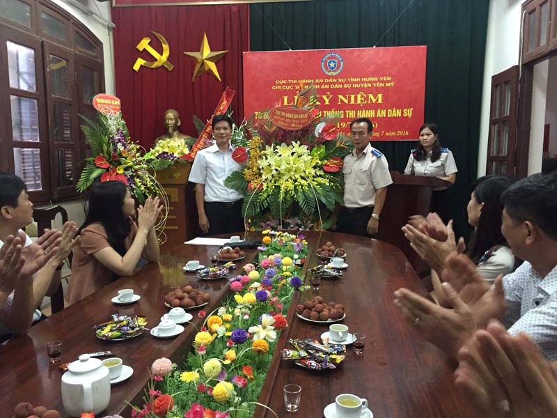 Chi cục Thi hành án dân sự huyện Yên Mỹ long trọng tổ chức Lễ kỷ niệm 70 năm Ngày truyền thống Thi hành án dân sự