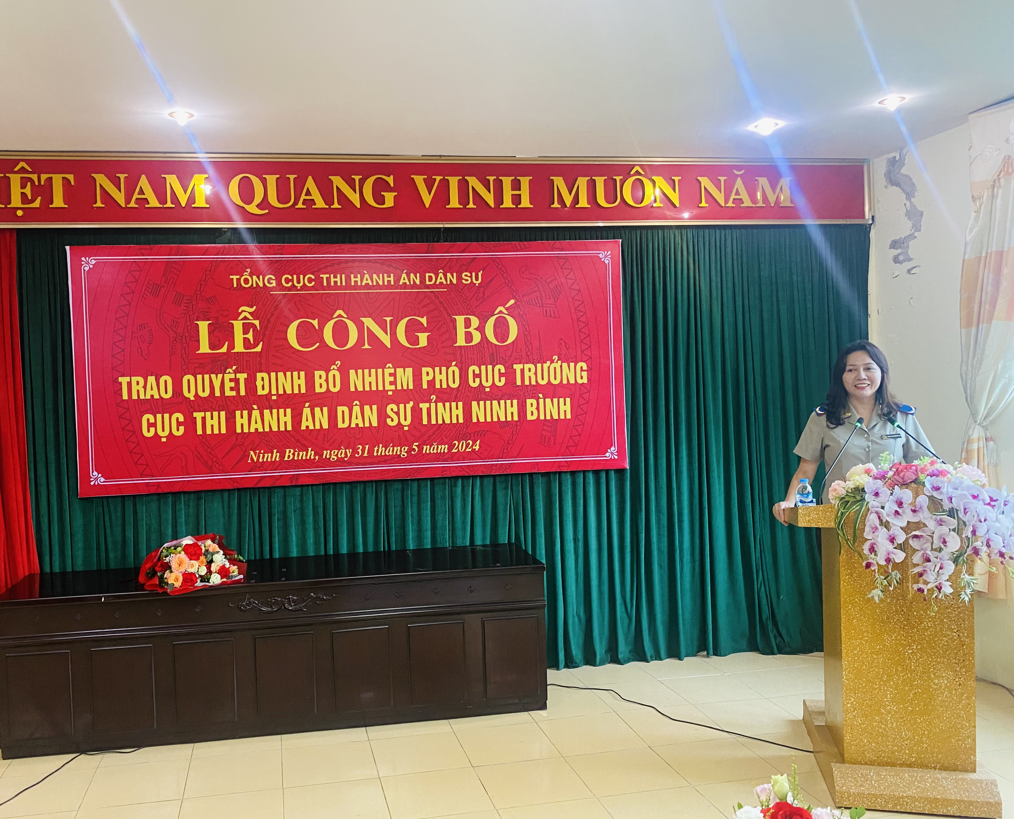 Tổng cục Thi hành án dân sự (THADS), Bộ Tư pháp công bố quyết định bổ nhiệm chức vụ Phó Cục trưởng Cục Thi hành án dân sự tỉnh Ninh Bình.