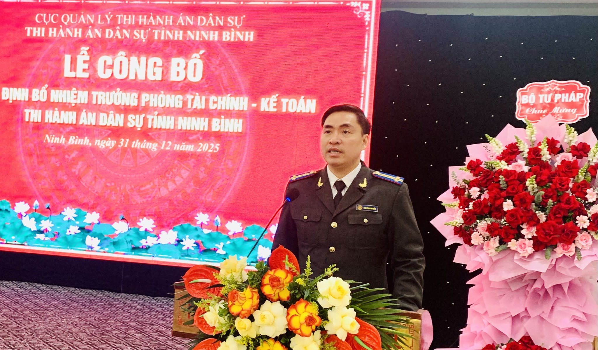 Thi hành án dân sự tỉnh Ninh Bình công bố Quyết định bổ nhiệm Trưởng phòng Tài chính – Kế toán