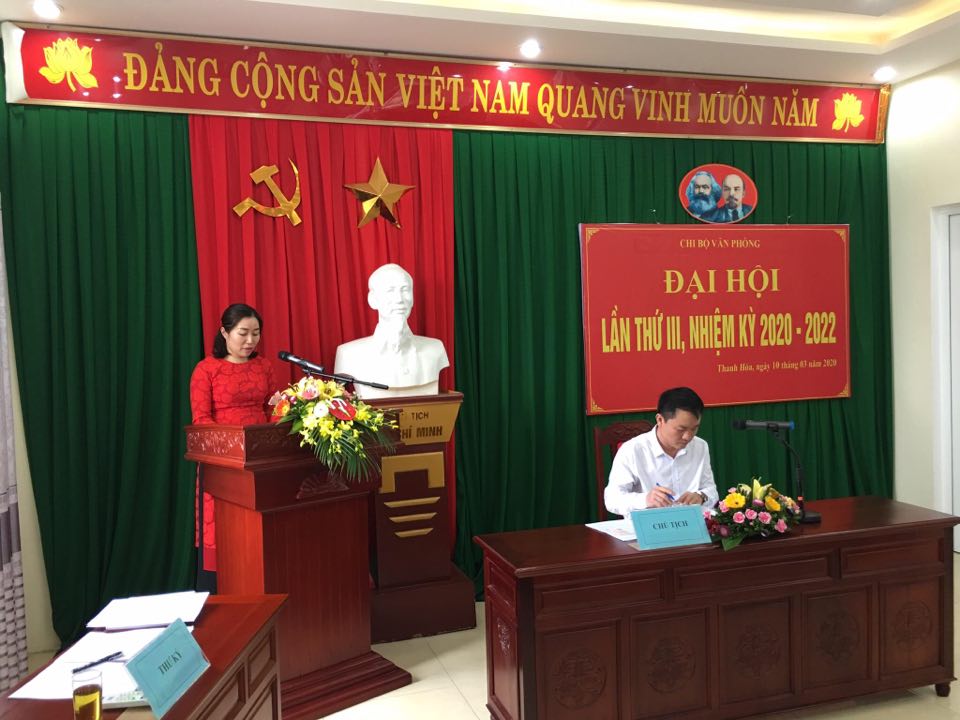 Chi bộ Văn phòng tổ chức đại hội chi bộ nhiệm kỳ 2020 – 2022