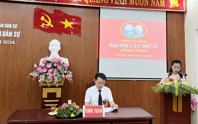 Chi bộ Văn phòng tổ chức Đại hội chi bộ lần thứ IV, nhiệm kỳ 2022-2025