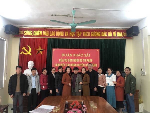 Đoàn khảo sát của Vụ Con nuôi về giải quyết nuôi con nuôi ở khu vực biên giới tại tỉnh Lạng Sơn và tỉnh Cao Bằng