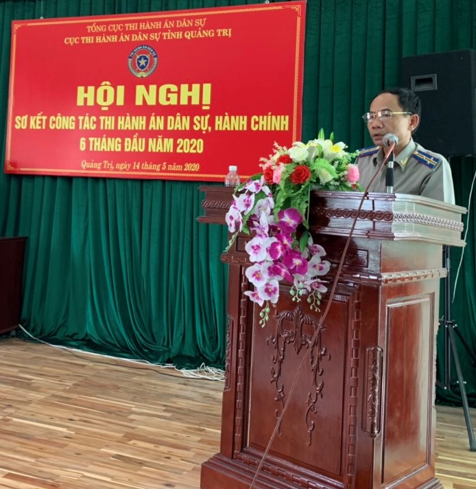 Cục Thi hành án dân sự tỉnh Quảng Trị tổ chức Hội nghị sơ kết công tác thi hành án dân sự, theo dõi thi hành án hành chính 6 tháng đầu năm 2020