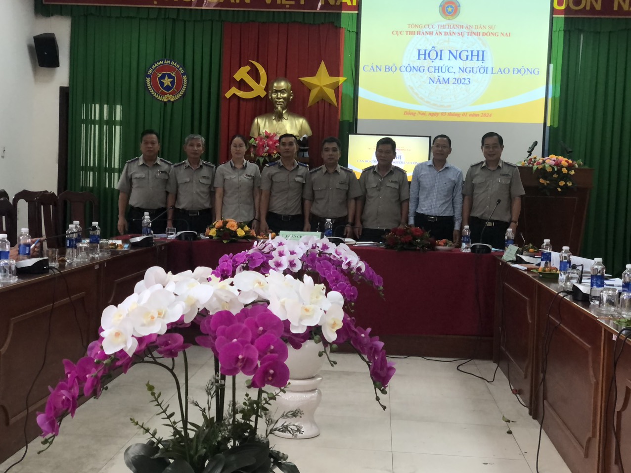 Cục Thi hành án dân sự tỉnh Đồng Nai tổ chức Hội nghị  cán bộ công chức, người lao động năm 2023