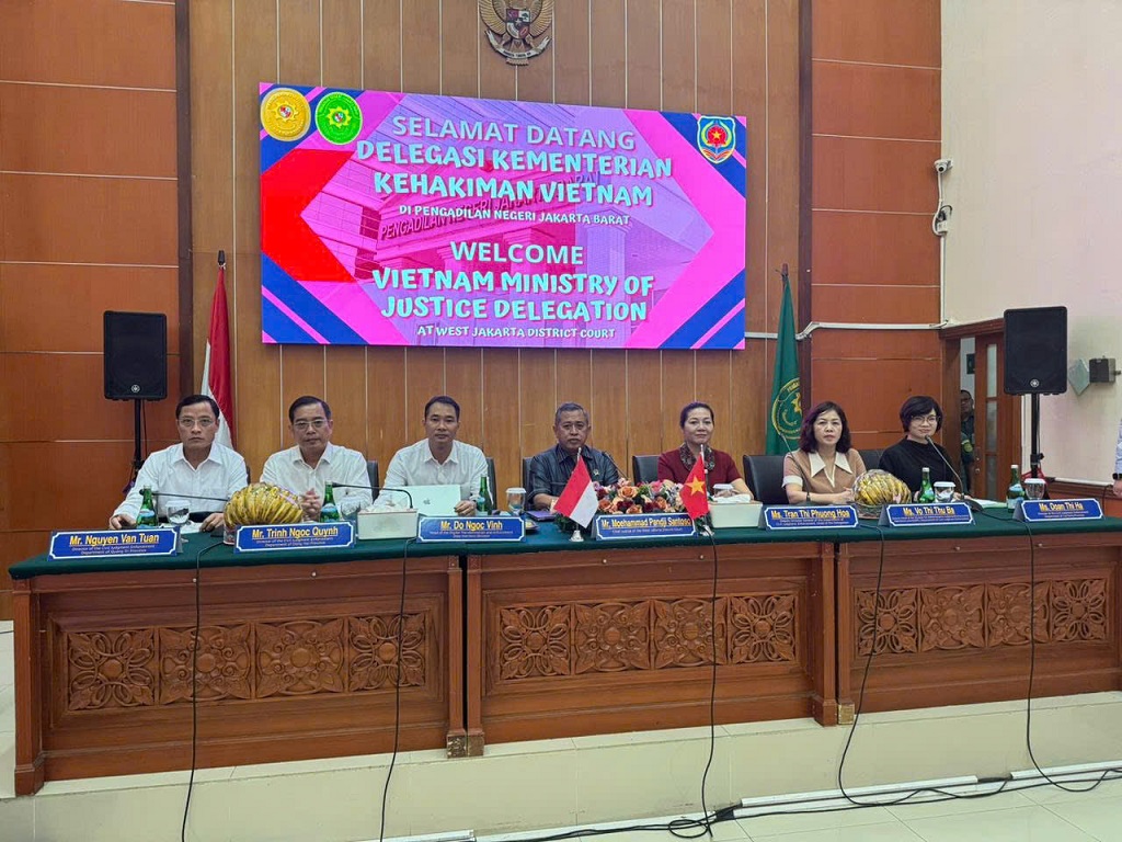 Đoàn công tác Cục Quản lý Thi hành án dân sự thăm và làm việc tại Indonesia trong khuôn khổ chương trình hợp tác pháp luật Việt Nam – Indonesia