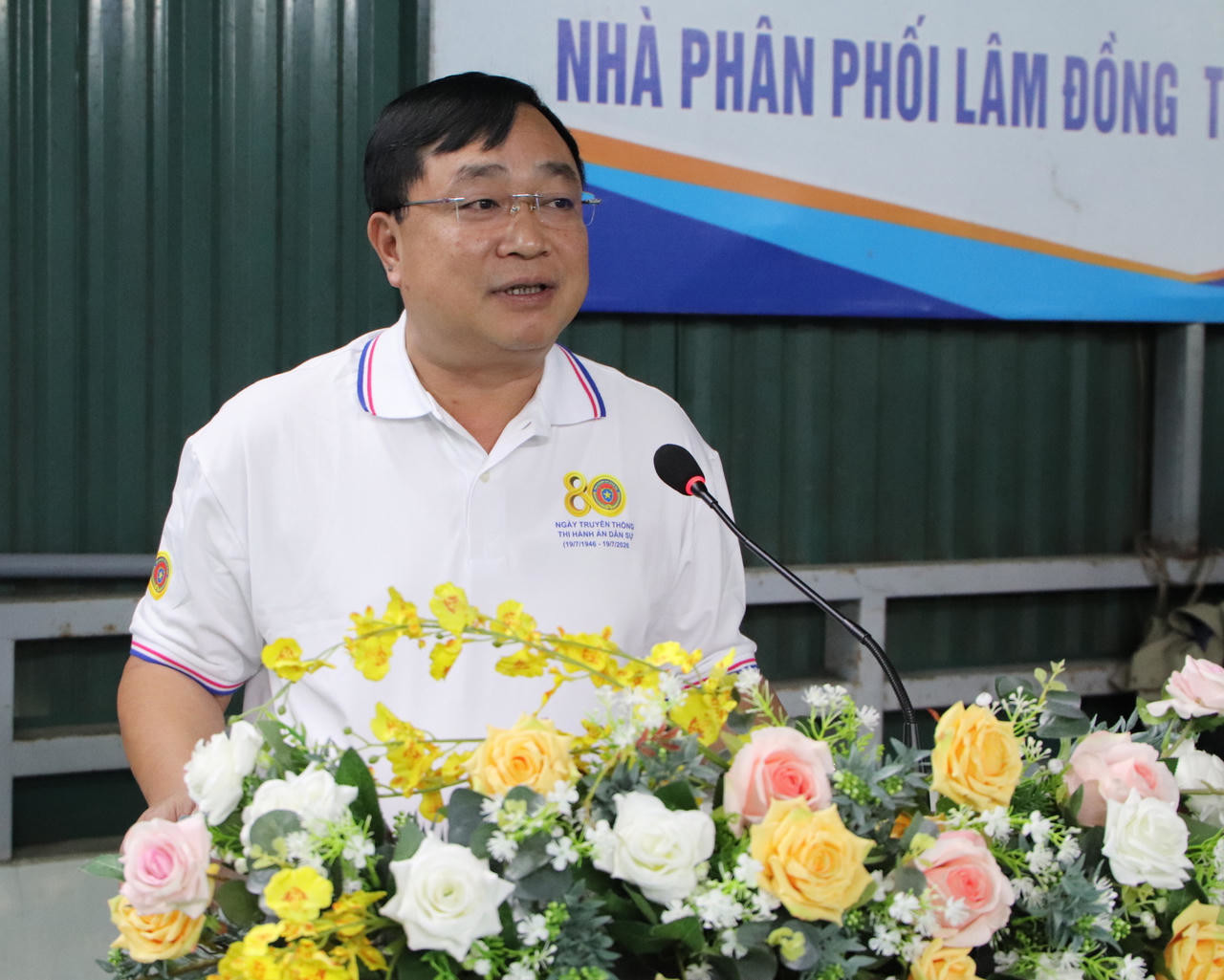 Trưởng THADS Lâm Đồng Đặng Đình Quyền phát biểu khai mạc Hội thao.