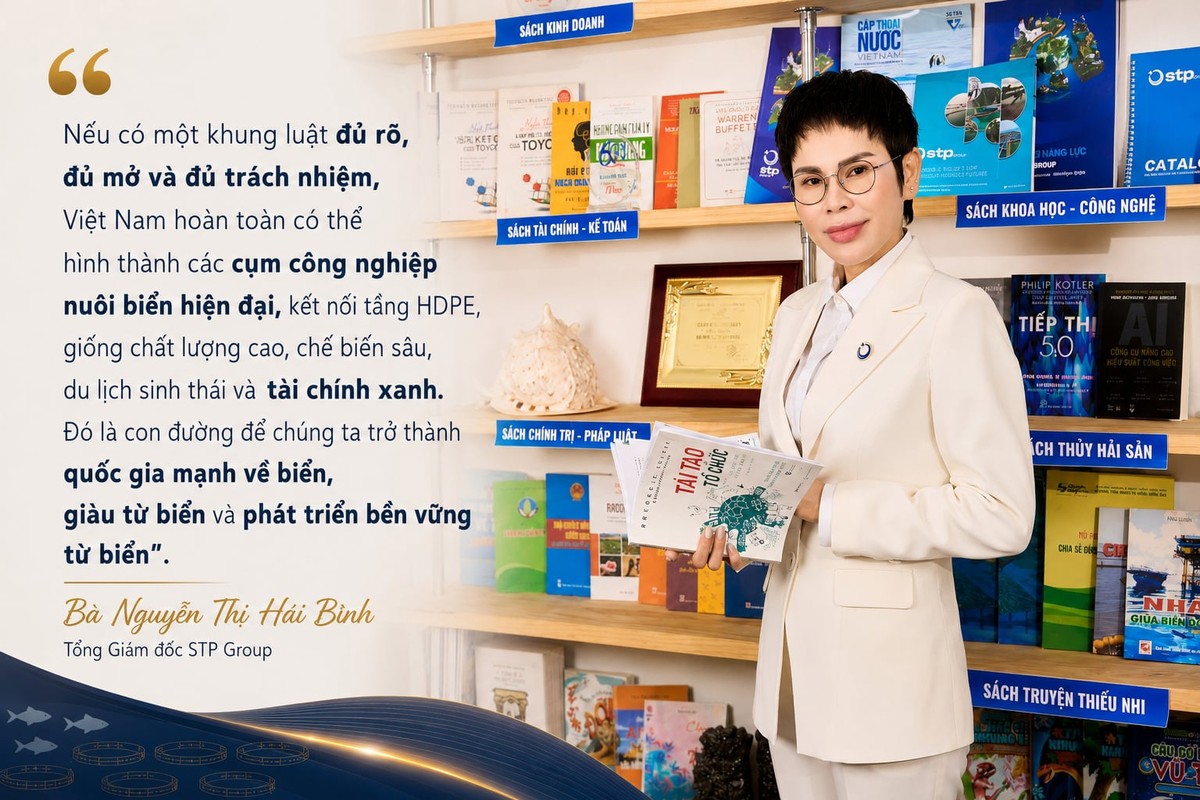 B&agrave; Nguyễn Thị Hải B&igrave;nh, Tổng Gi&aacute;m đốc STP Group. Ảnh: Hồng Thắm.