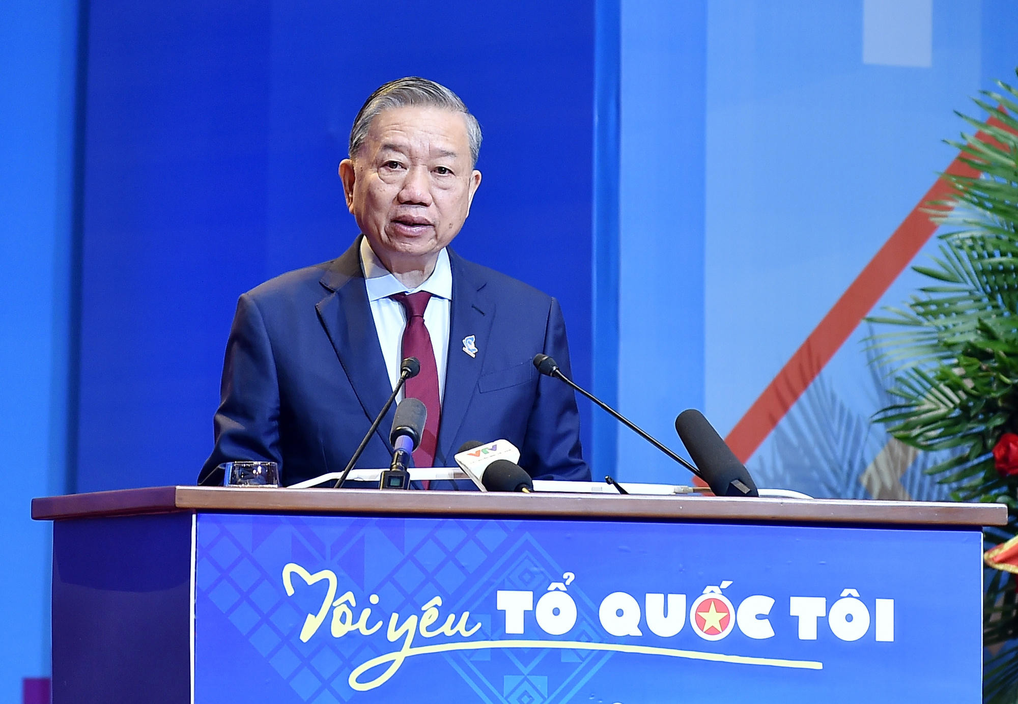 Tổng Bí thư Tô Lâm phát biểu chỉ đạo tại phiên trọng thể Đại hội đại biểu toàn quốc Hội LHTN Việt Nam lần thứ IX, nhiệm kỳ 2024 - 2029 - Ảnh VGP