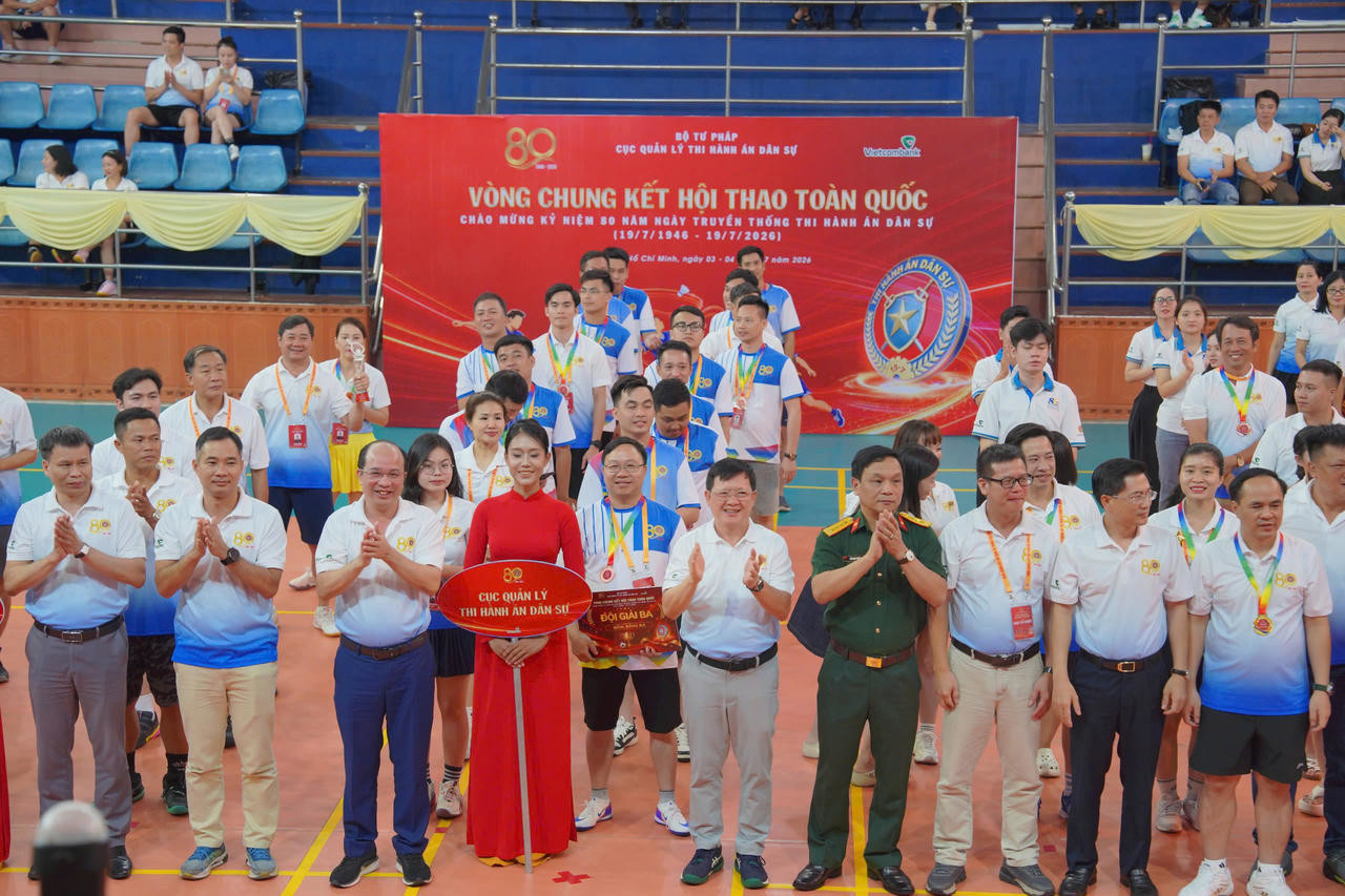 Bế mạc Vòng chung kết Hội thao Hệ thống Thi hành án dân sự với nhiều dấu ấn tốt đẹp