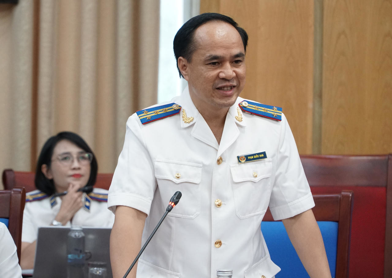 Trưởng THADS tỉnh Nghệ An Phạm Quốc Nam phát biểu tại Hội nghị.