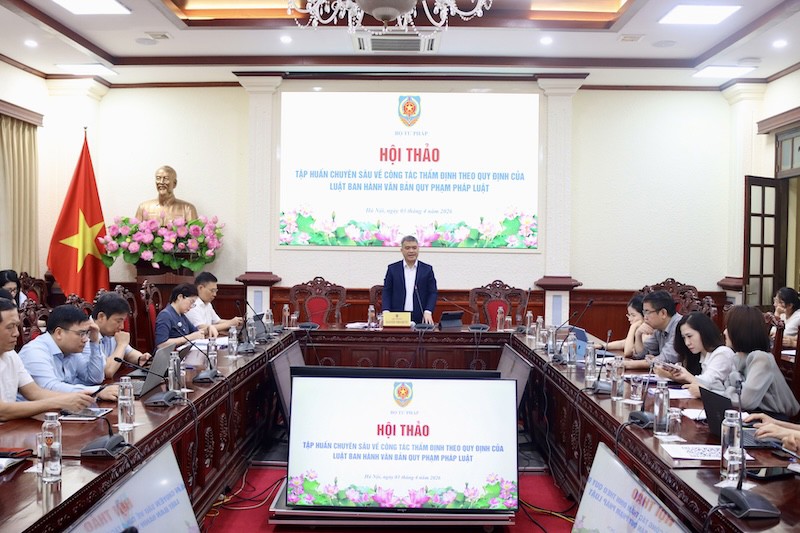 Hội thảo, tập huấn chuyên sâu về công tác thẩm định theo quy định của Luật Ban hành văn bản quy phạm pháp luật.