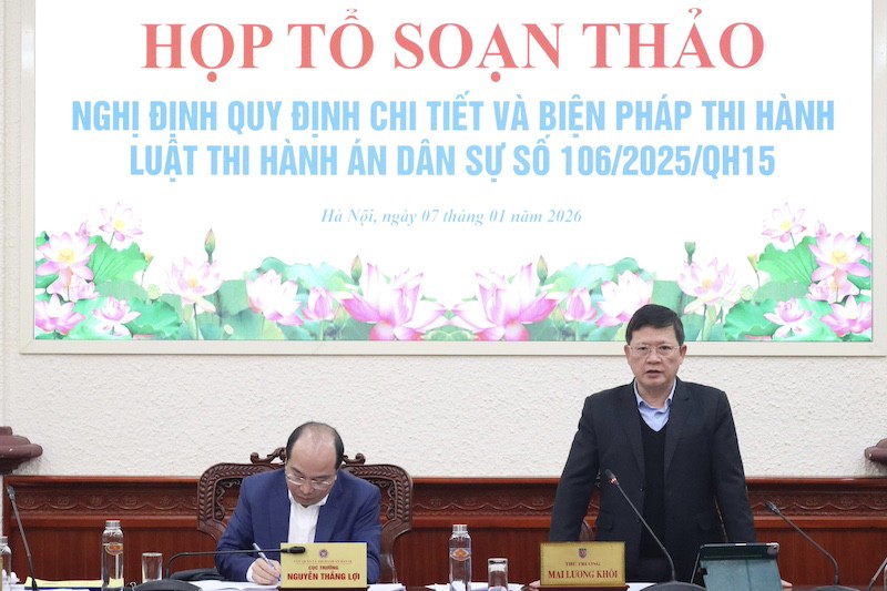 Xây dựng dự thảo Nghị định quy định chi tiết một số điều và biện pháp thi hành Luật THADS