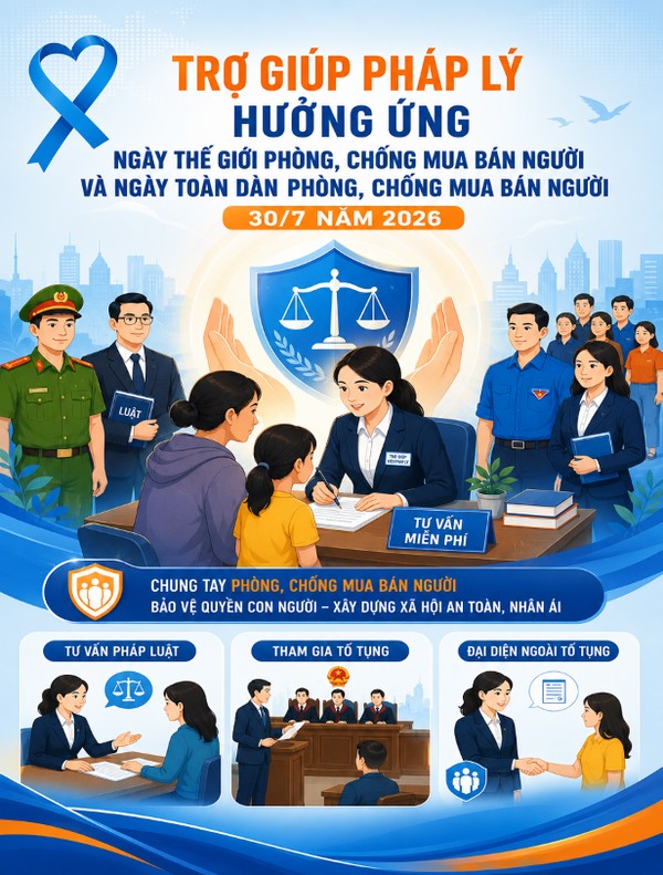 Ảnh đại diện Trợ giúp pháp lý miễn phí cho nạn nhân mua bán người, người đang trong quá trình xác định là nạn nhân và người dưới 18 tuổi đi cùng