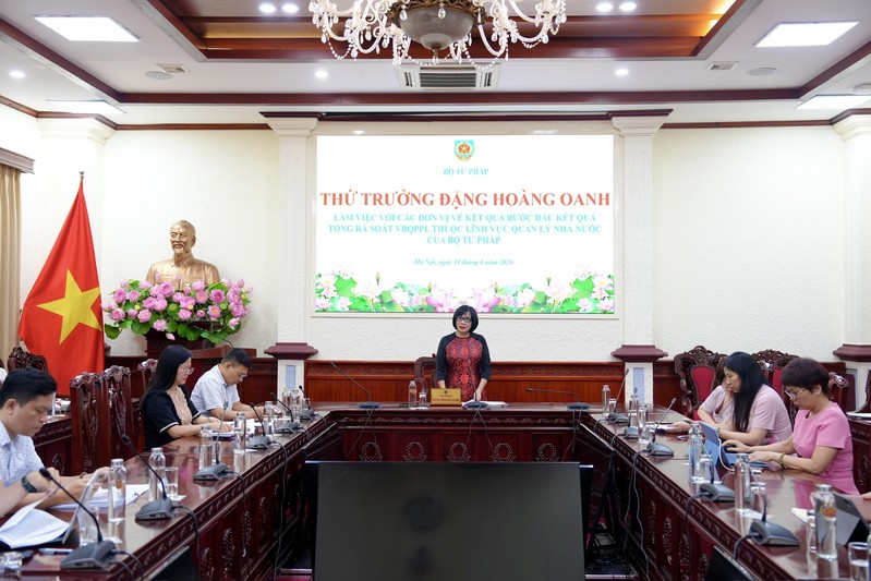 Ảnh đại diện hơn 55% văn bản được rà soát tại bộ tư pháp được kiến nghị xử lý