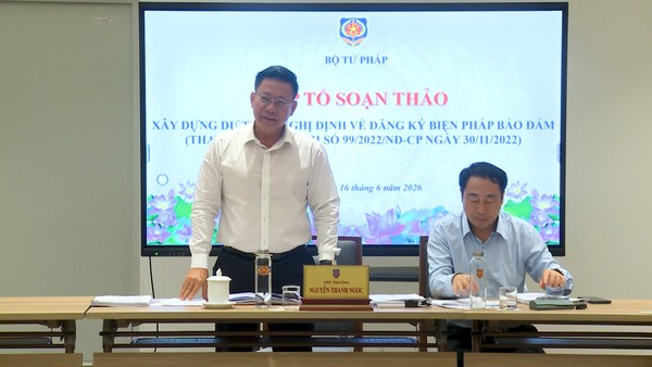 Ảnh đại diện thứ trưởng nguyễn thanh ngọc chủ trì phiên họp thứ nhất tổ soạn thảo dự thảo nghị định về đăng ký biện pháp bảo đảm