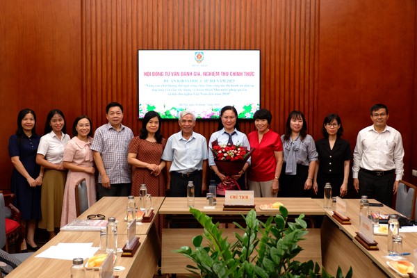 Ảnh đại diện Hội đồng tư vấn đánh giá, nghiệm thu chính thức Đề án khoa học cấp bộ 2025: Nâng cao chất lượng đội ngũ công chức làm công tác thi hành án dân sự đáp ứng yêu cầu xây dựng và hoàn thiện Nhà nước pháp quyền xã hội chủ nghĩa Việt Nam đến năm 2030