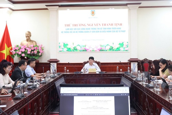 Ảnh đại diện Hoàn thiện hệ thống IOC, hệ thống quản lý văn bản và điều hành của Bộ Tư pháp trong tháng 4