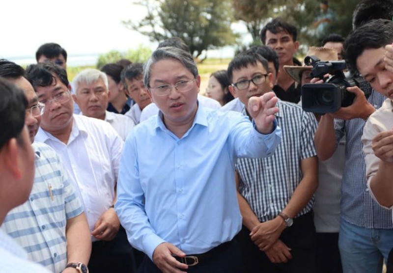 Bộ trưởng Bộ Tư pháp Nguyễn Hải Ninh khảo sát thực tế dự án Nhà máy điện hạt nhân Ninh Thuận 2