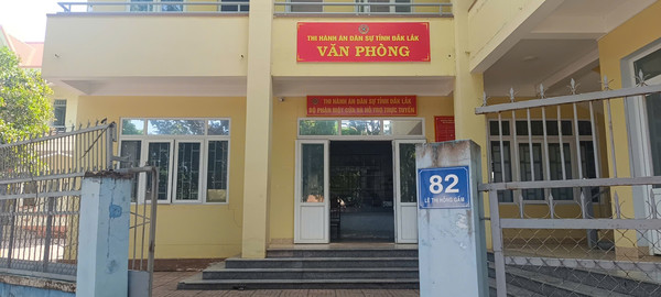 Ảnh đại diện Thi hành án dân sự tỉnh Đắk Lắk thông báo Bộ phận một cửa  và hỗ trợ trực tuyến của Văn phòng địa chỉ 82 Lê Thị Hồng Gấm, phường Buôn Ma Thuột, tỉnh Đắk Lắk