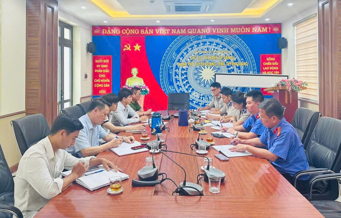 Ảnh đại diện phòng thads khu vực 1 tổ chức họp liên ngành thống nhất công tác phối hợp trong quản lý, xử lý vật chứng, tài sản  thi hành án