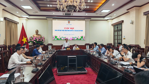 Ảnh đại diện Bộ Tư pháp họp Ban Chỉ đạo triển khai Nghị quyết số 57: Quyết liệt tháo gỡ điểm nghẽn, đẩy nhanh chuyển đổi số và phát triển dữ liệu số