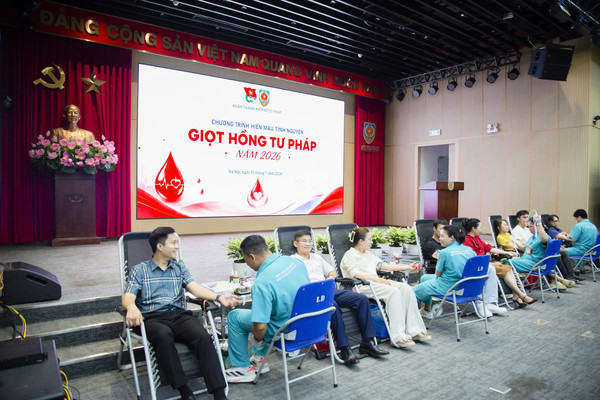 Ảnh đại diện Chương trình “Giọt hồng Tư pháp” năm 2026: Lan tỏa tinh thần nhân ái, sẻ chia vì cộng đồng