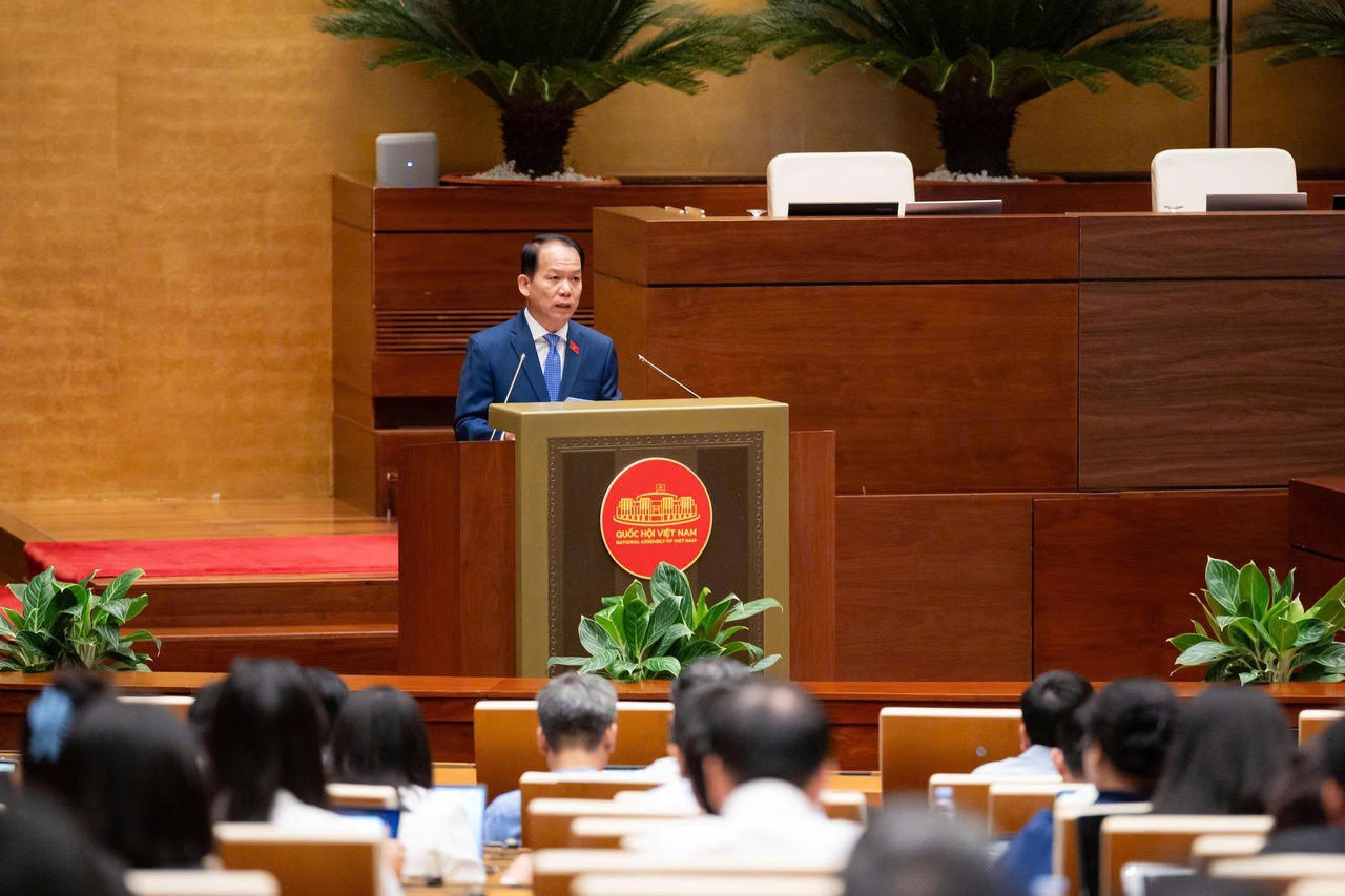 Ảnh đại diện bài viết: bộ trưởng bộ tư pháp hoàng thanh tùng trình bày tờ trình dự án luật tại phiên họp. ảnh: quochoi.vn
