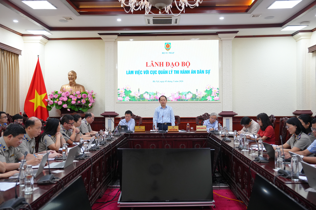 Đẩy nhanh tiến độ các văn bản hướng dẫn, tạo thể chế đồng bộ thi hành Luật Thi hành án dân sự