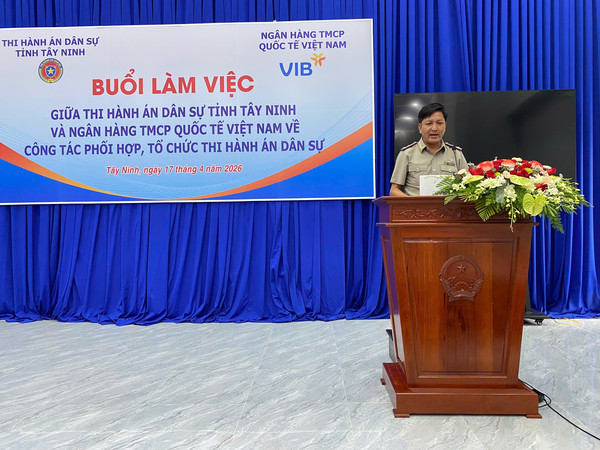Ảnh đại diện Thi hành án dân sự (THADS) tỉnh và Ngân hàng Thương mại cổ phần Quốc tế Việt Nam (VIB) tổ chức buổi làm việc về công tác phối hợp, tổ chức thi hành án