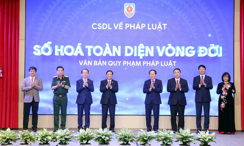Lễ Khai trương Cơ sở dữ liệu quốc gia về pháp luật và hệ thống thông tin hỗ trợ tổng rà soát văn bản quy phạm pháp luật