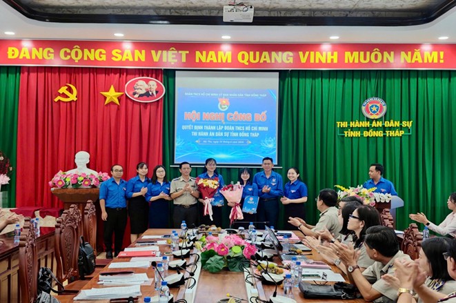 Ảnh đại diện hội nghị công bố quyết định thành lập và chỉ định nhân sự lâm thời đoàn thanh niên cộng sản hồ chí minh thi hành án dân sự tỉnh đồng tháp