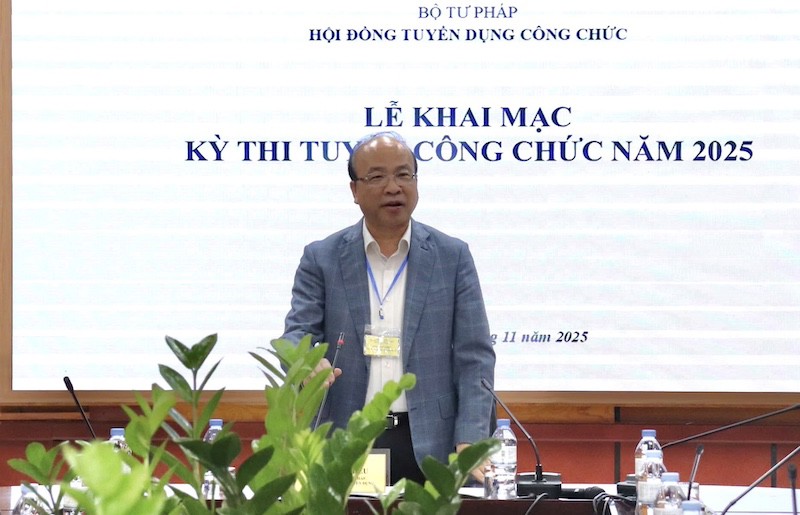 Khai mạc kỳ thi tuyển công chức Bộ Tư pháp năm 2025