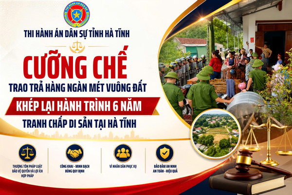 Ảnh đại diện Cưỡng chế trao trả hàng ngàn mét vuông đất, khép lại hành trình 6 năm tranh chấp di sản tại Hà Tĩnh