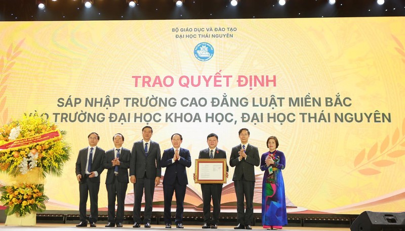 Ảnh đại diện công bố quyết định sáp nhập trường cao đẳng luật miền bắc vào trường đại học khoa học – đại học thái nguyên