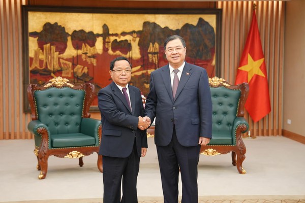 Ảnh đại diện Phó Thủ tướng Thường trực Phạm Gia Túc tiếp Phó Thủ tướng, Bộ trưởng Tư pháp Lào