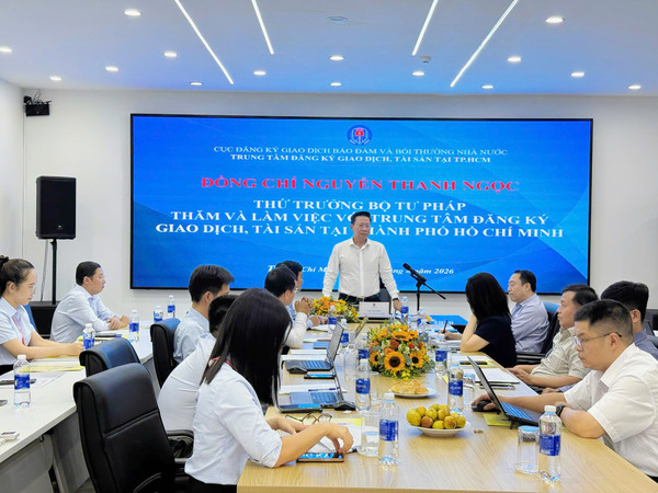 Ảnh đại diện Thứ trưởng Bộ Tư pháp thăm, làm việc với Trung tâm Đăng ký giao dịch, tài sản tại TP. Hồ Chí Minh và dự Lễ khai trương Trung tâm điều hành thông minh RosiAI_IOC 