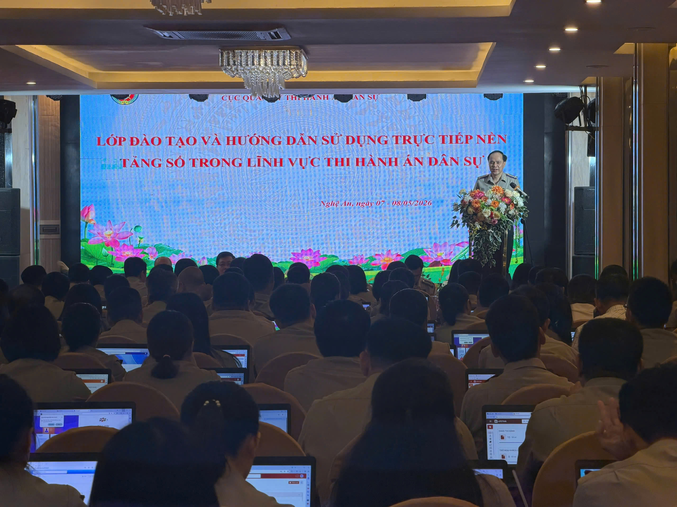 Ảnh đại diện Thi hành án dân sự tỉnh Nghệ An phối hợp FPT tổ chức Hội nghị tập huấn Nền tảng số trong lĩnh vực Thi hành án dân sự.