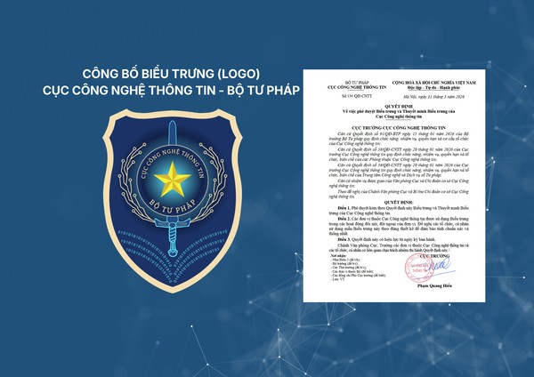 Ảnh đại diện Cục Công nghệ thông tin - Bộ Tư pháp chính thức công bố biểu trưng (LOGO) và hệ thống nhận diện 