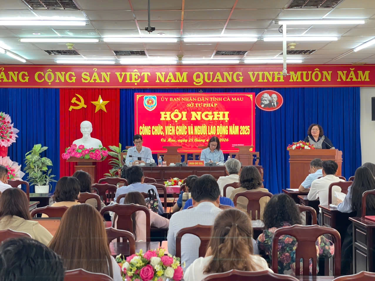 Sở Tư pháp tỉnh Cà Mau tổ chức hội nghị công chức, viên chức và người lao động năm 2025