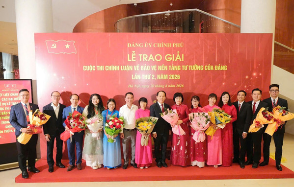 Ảnh đại diện đảng bộ bộ tư pháp giành 6 giải cuộc thi chính luận về bảo vệ nền tảng tư tưởng của đảng trong đảng bộ chính phủ