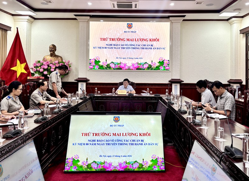 Ảnh đại diện bảo đảm tiến độ, chất lượng các hoạt động kỷ niệm 80 năm ngày truyền thống thi hành án dân sự